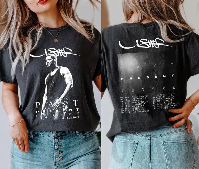 Usher Past Present Future Tour 2024 Shirt