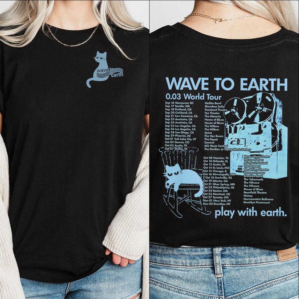 wave to earth cat shirt wave to earth 0.03 world tour shirt