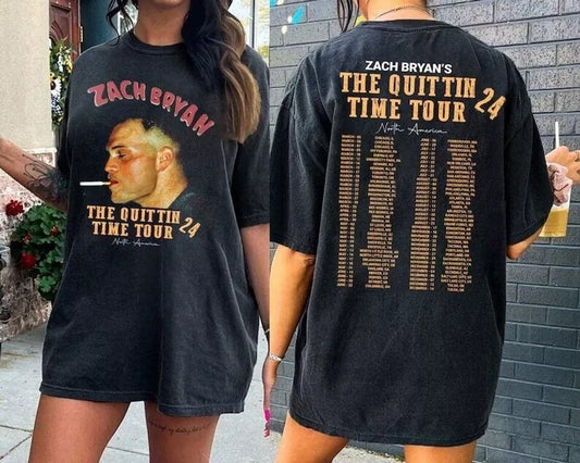 Zach concert 2024, The Quittin Time 2024 Tour Tracklist, Graphic Bryan's T Shirt