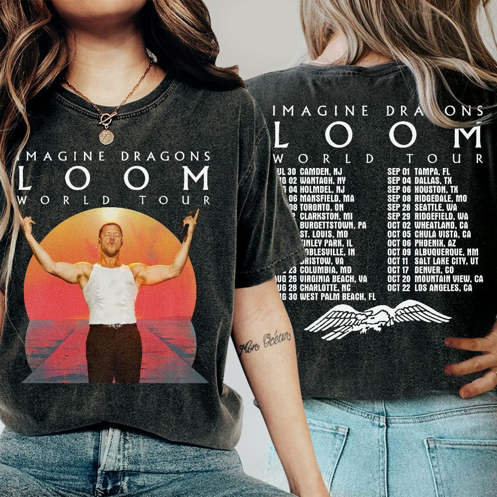 Imagine Dragons Loom Tour 2024 Shirt, Imagine Dragons Band Fan Gift Concert Unisex Shirt