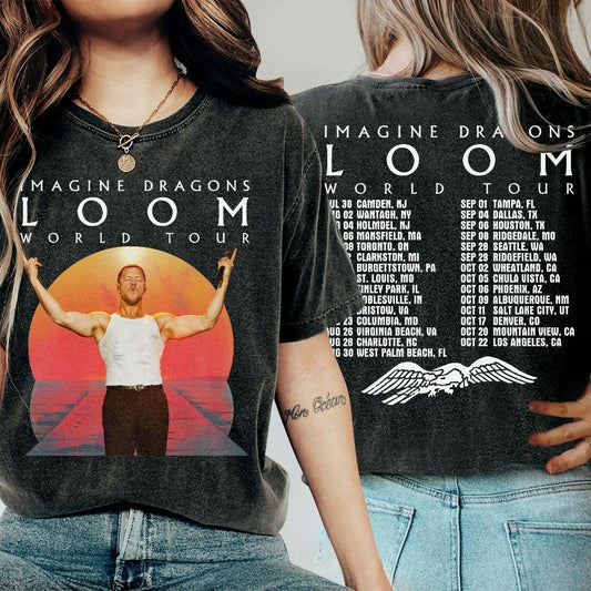 Imagine Dragons Loom Tour 2024 Shirt, Imagine Dragons Band Fan Gift Concert Unisex Shirt