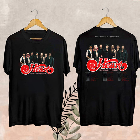 Heart Band Royal Flush Tour 2025 T-Shirt, Rock Band Heart 2025 Tour Shirt