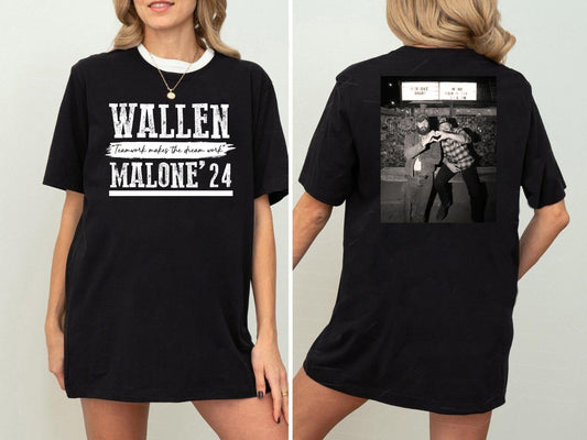 Wallen Malone 2024 For President, Funny '24 Election Graphic Tee