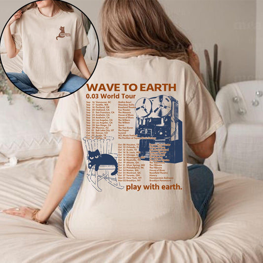 Wave To Earth 0.03 Tour 2024 Double Sided T-shirt, Wave To Earth Kpop Merch