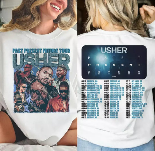 Usher Past Present Future Tour 2024 Shirt, Usher 2024 Concert