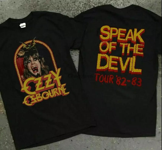 Vintage 1982 Ozzy Osbourne Speak Of The Devil Tour Concert T Shirt