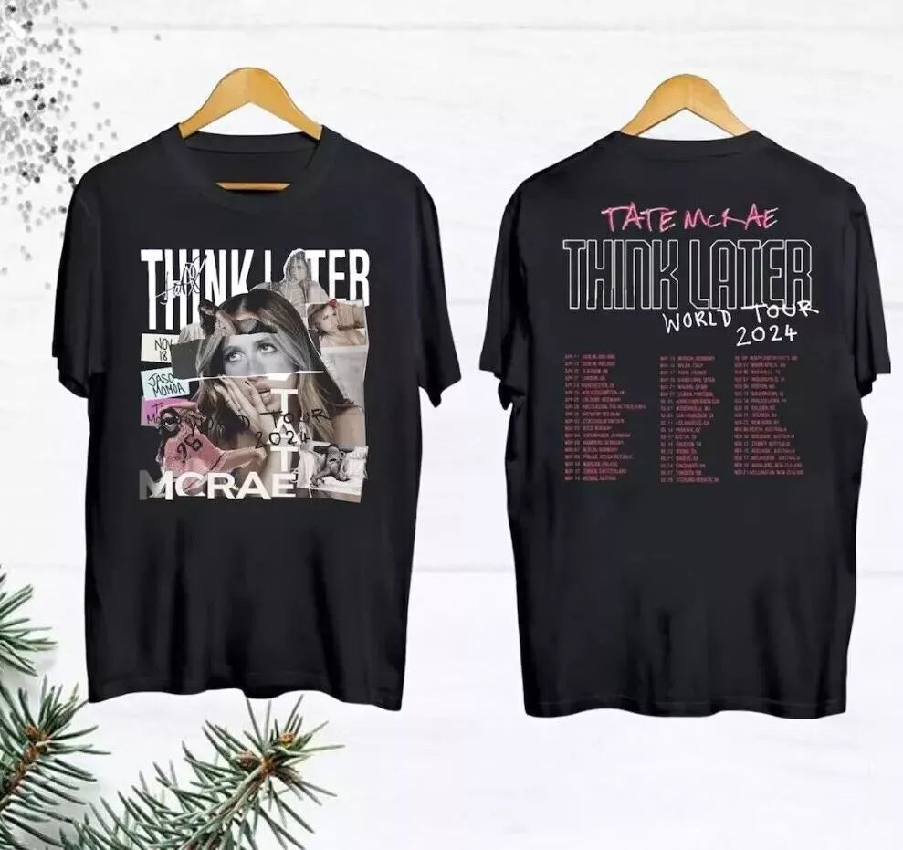 Graphic Tate McRae T-Shirt, Tate McRae The Think Later World Tour