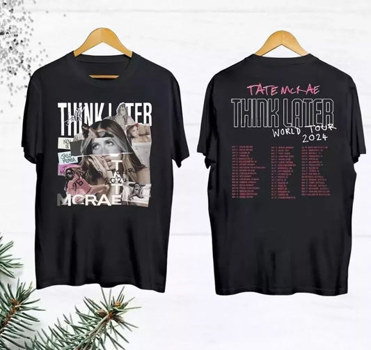 Graphic Tate McRae T-Shirt, Tate McRae The Think Later World Tour