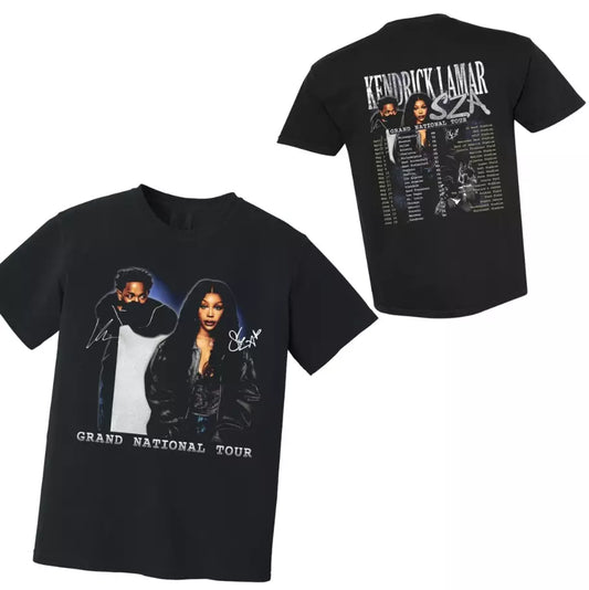 Grand National Tour Heavyweight T Shirt GNX Kendrick Sza Concert Music Gift Fans