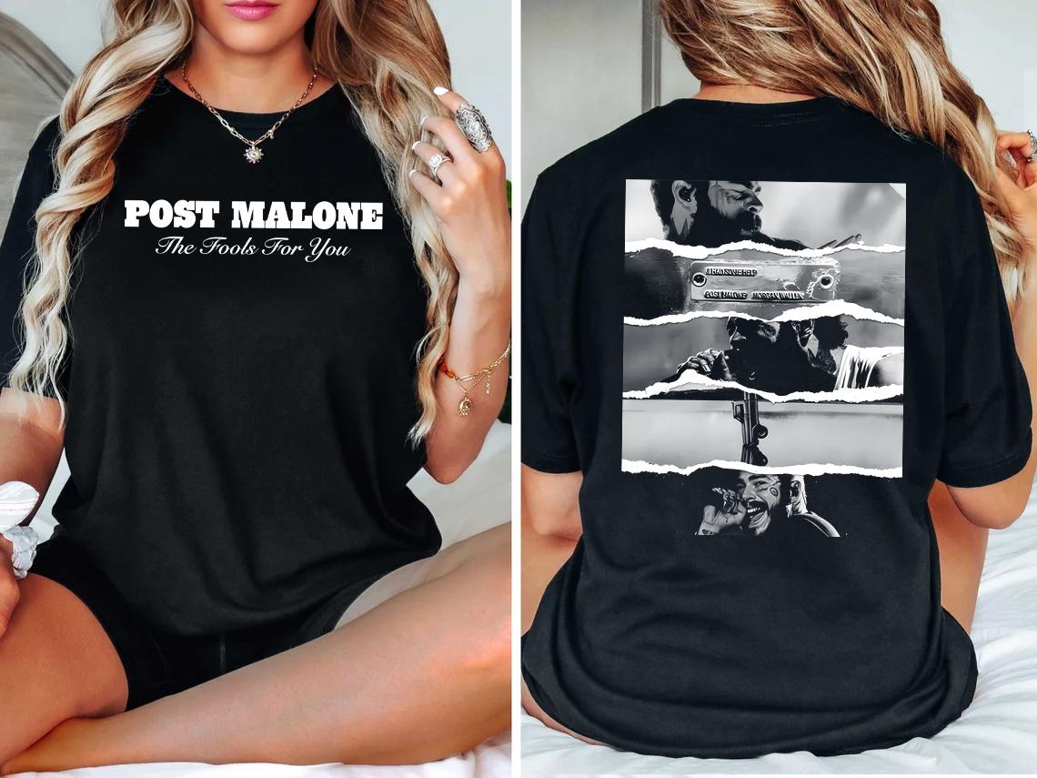 Post Malone 2-Sided Graphic Tee, Vintage 2-Sided Post Malone Tour Shirt, Unisex Music Merch