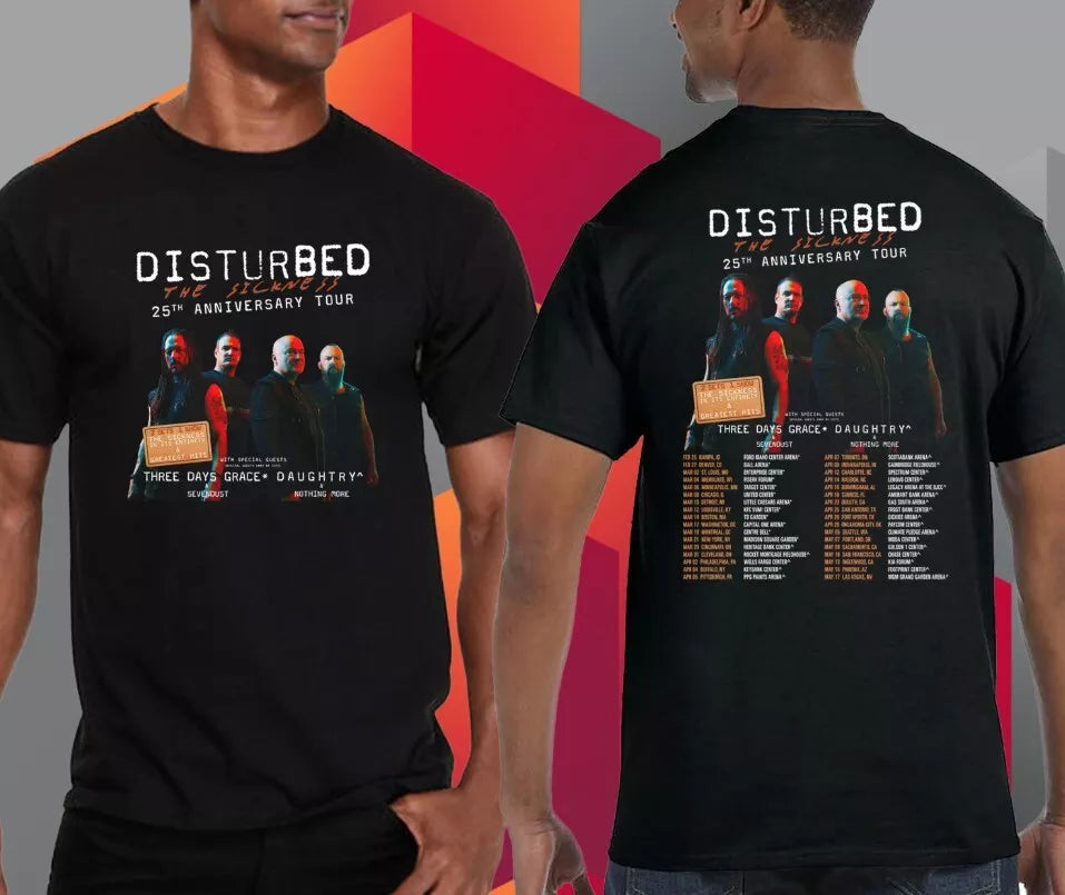 DISTURBED THE SICKNESS 25TH ANNIV NORTH AMERICAN TOUR 2025 Tshirt