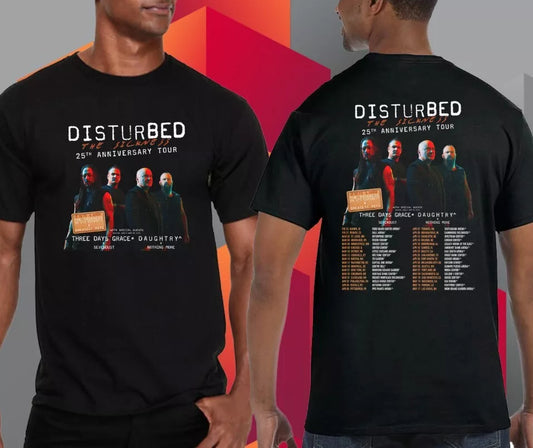 DISTURBED THE SICKNESS 25TH ANNIV NORTH AMERICAN TOUR 2025 Tshirt