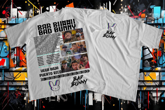 BAD BUNNY DESIGNS in high quality double sides shirt