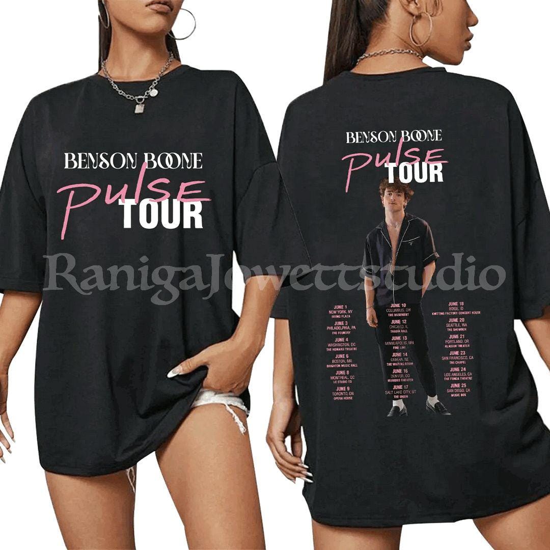 Benson Boone Pulse Tour Oversized T-Shirt - Vintage Concert Style