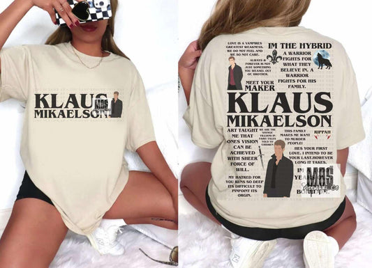 Klaus Mikaelson Shirt The originals shirt Vampire diaries shirt merch gift
