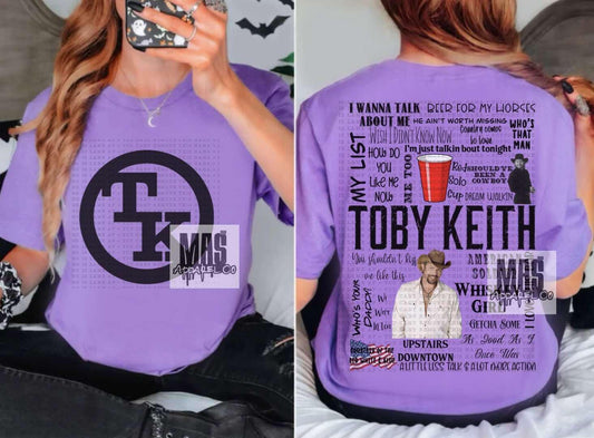 Toby song title music tshirt Gift Country music shirt
