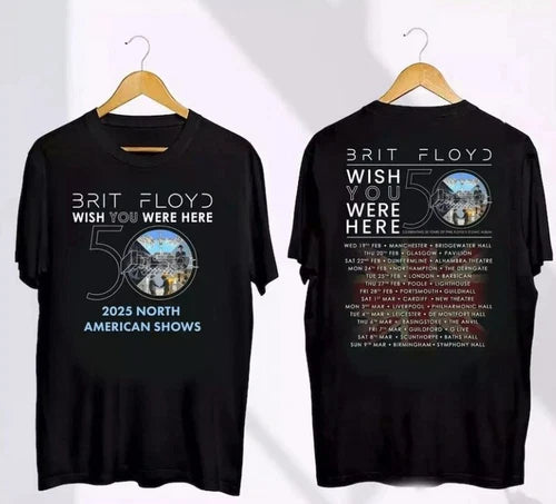 BRIT FLOYD 2025 Wish You Were Here 50th Anniversary World Tour Shirt