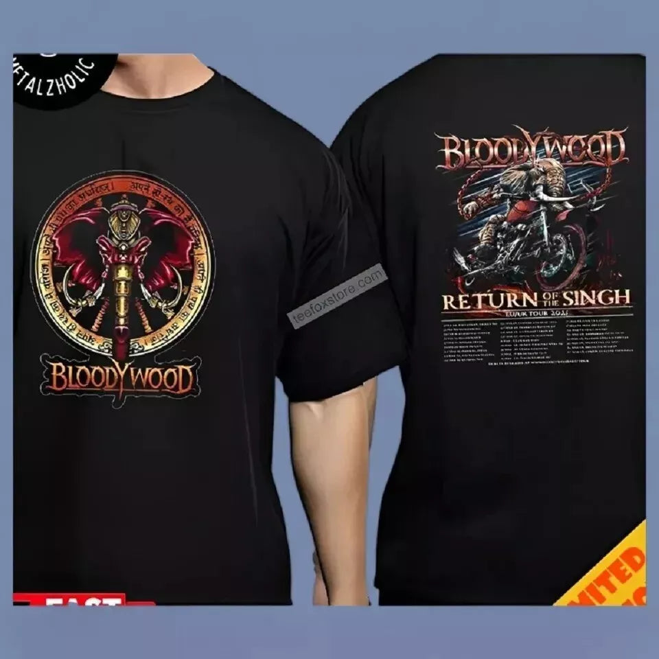 Bloodywood Return Of The Singh Tour 2025 Concert T-Shirt