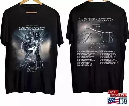Tokio Hotel Tour 2025 Shirt Band Fan Concert Hoodie shirt