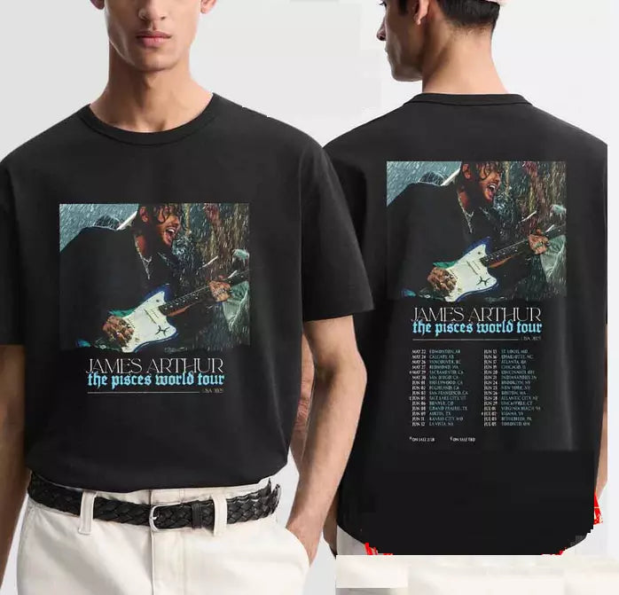 James Arthur Pisces World Tour USA 2025 Fan Gifts Two Sides Unisex T-Shirt