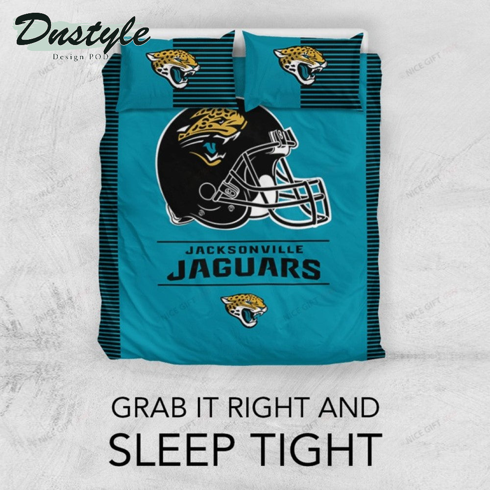 NFL Jacksonville Jaguars Helmet Teal Bedding Set