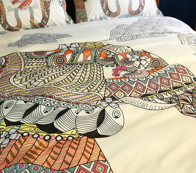 3D Bohemian Elephant Quilt Cover Set Bedding Set Pillowcases 17
