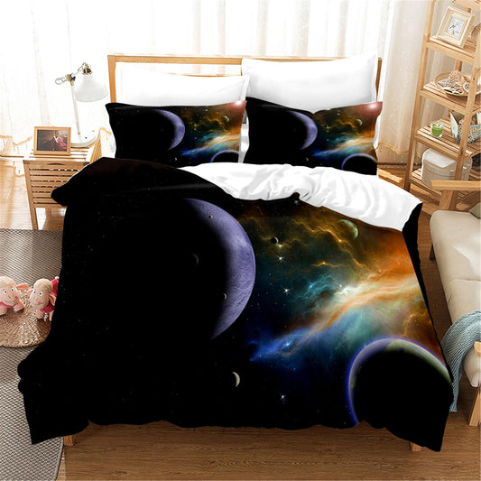 3D Abstract Space Universe Planet Quilt Cover Set Bedding Set Duvet Cover Pillowcases 129