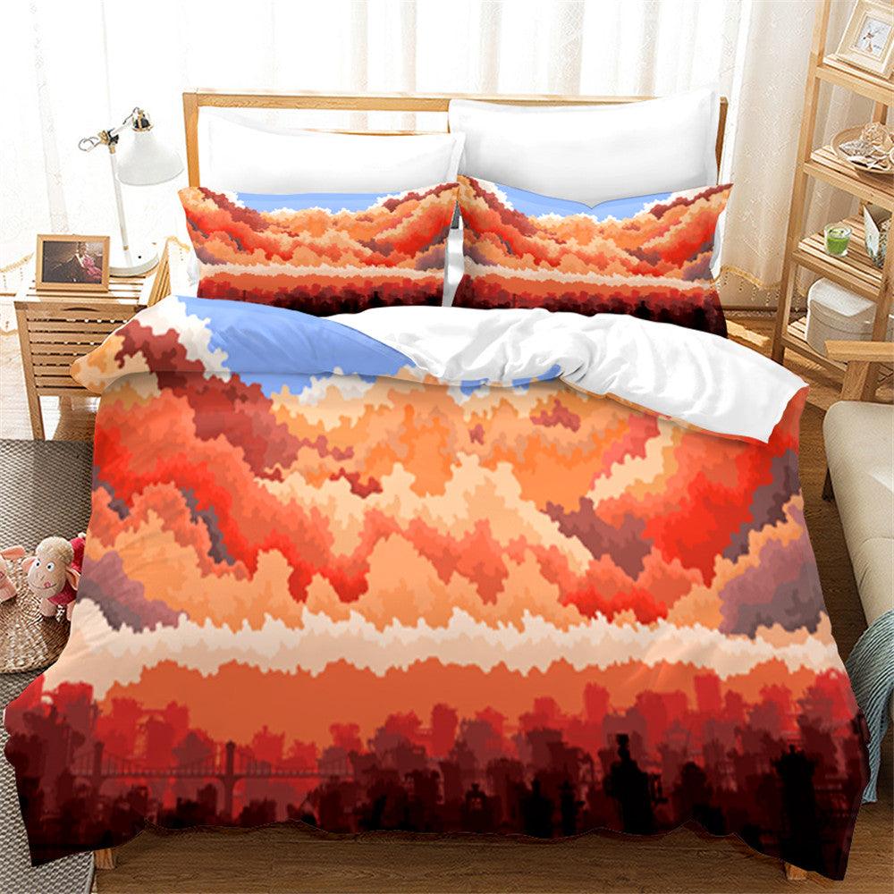 3D Artistic Color Cloud Quilt Cover Set Bedding Set Duvet Cover Pillowcases 186