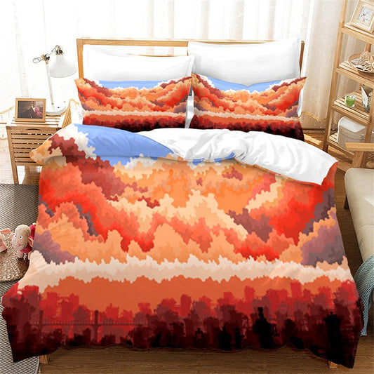 3D Artistic Color Cloud Quilt Cover Set Bedding Set Duvet Cover Pillowcases 186