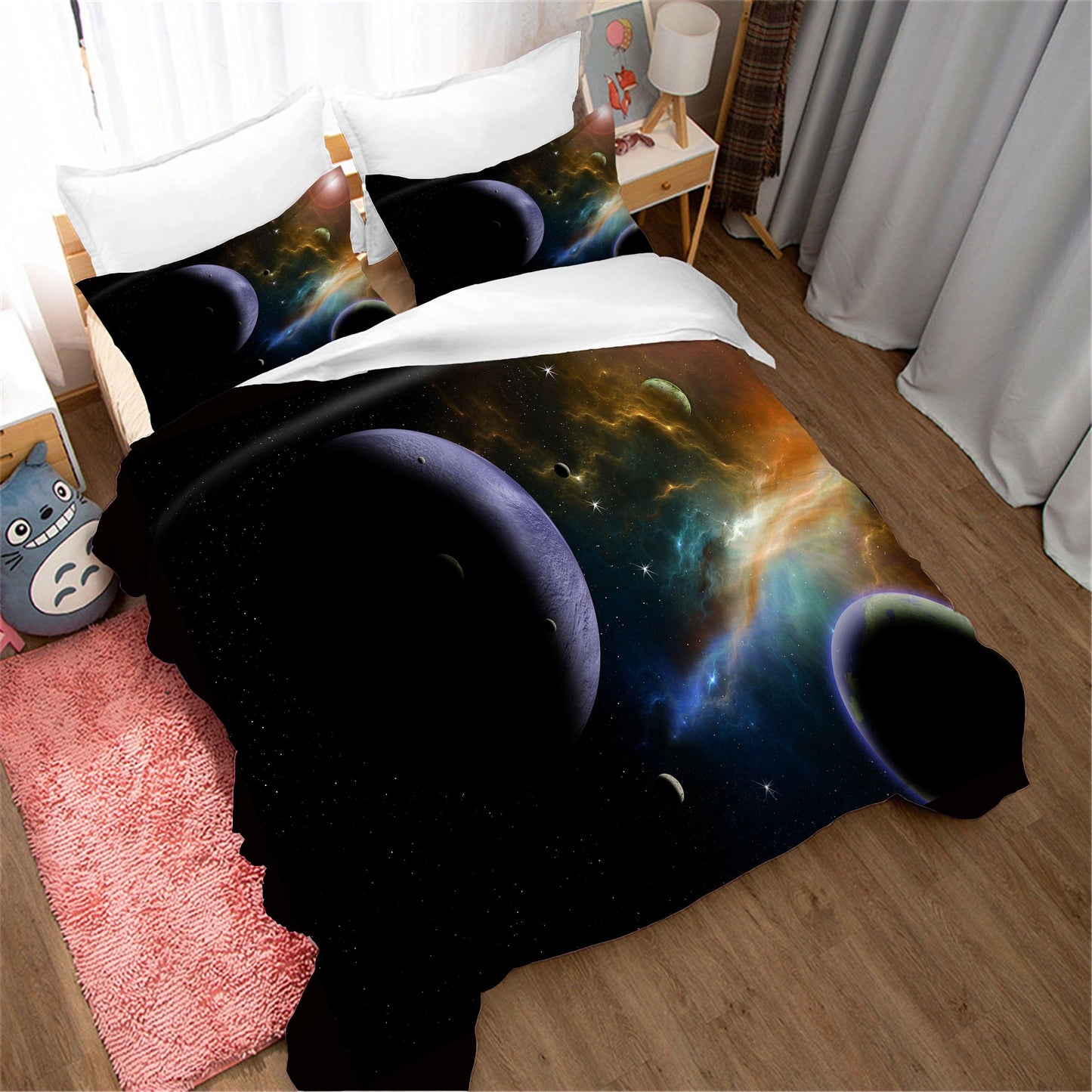 3D Abstract Space Universe Planet Quilt Cover Set Bedding Set Duvet Cover Pillowcases 129
