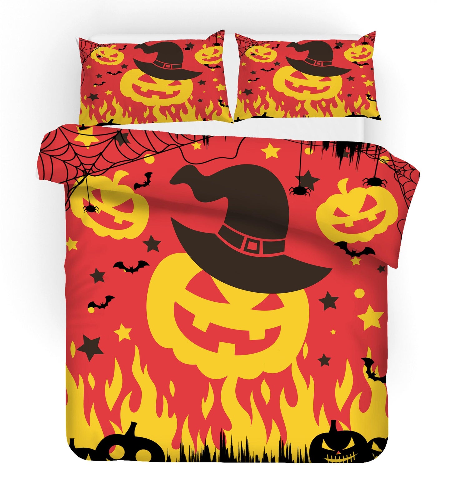 3D Cartoon Halloween Quilt Cover Set Bedding Set Duvet Cover Pillowcases WJ 1635