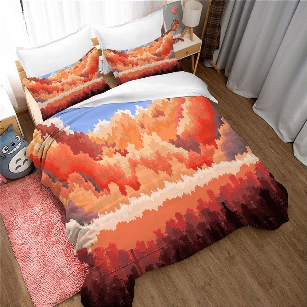 3D Artistic Color Cloud Quilt Cover Set Bedding Set Duvet Cover Pillowcases 185