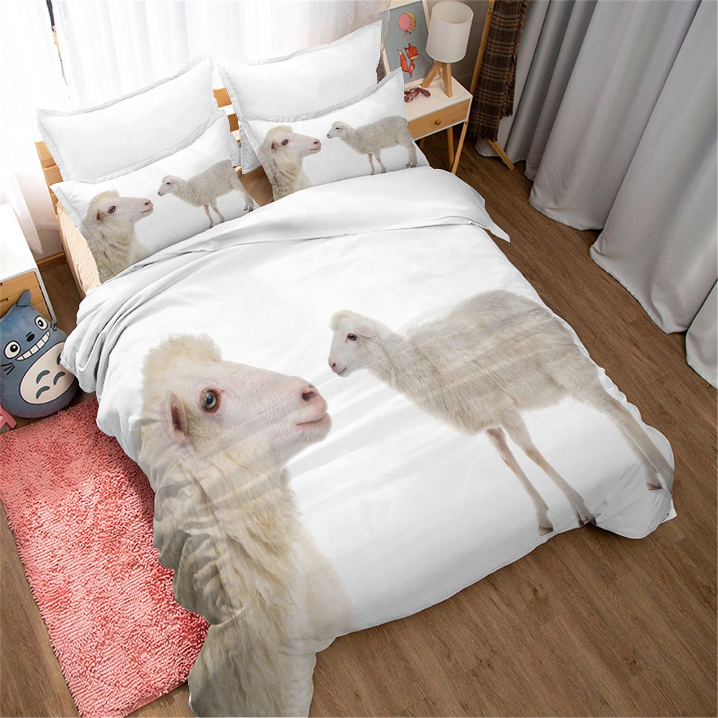 3D Animal Sheep Quilt Cover Set Bedding Set Duvet Cover Pillowcases 26