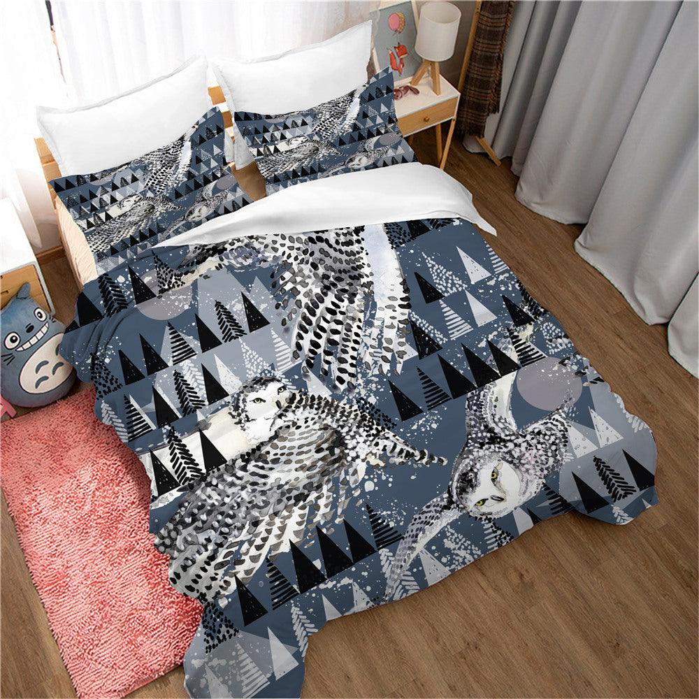3D Abstract Triangle Eagle Quilt Cover Set Bedding Set Duvet Cover Pillowcases 105