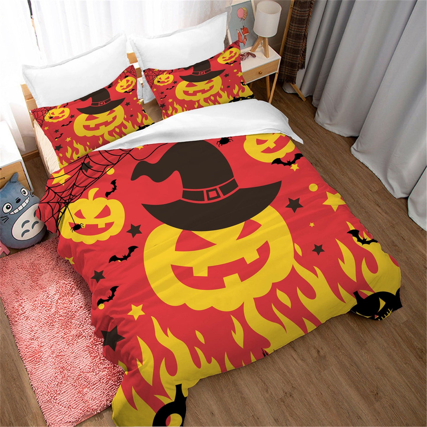 3D Cartoon Halloween Quilt Cover Set Bedding Set Duvet Cover Pillowcases WJ 1635