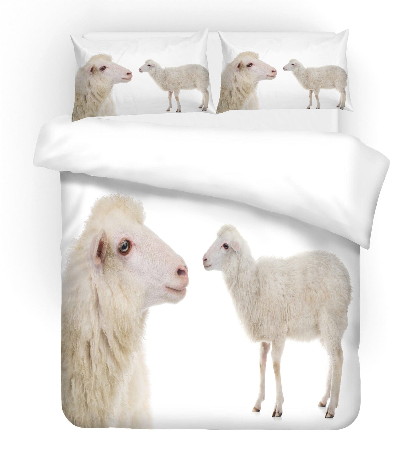 3D Animal Sheep Quilt Cover Set Bedding Set Duvet Cover Pillowcases 26