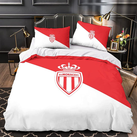 AS Monaco White Red Bedding Set