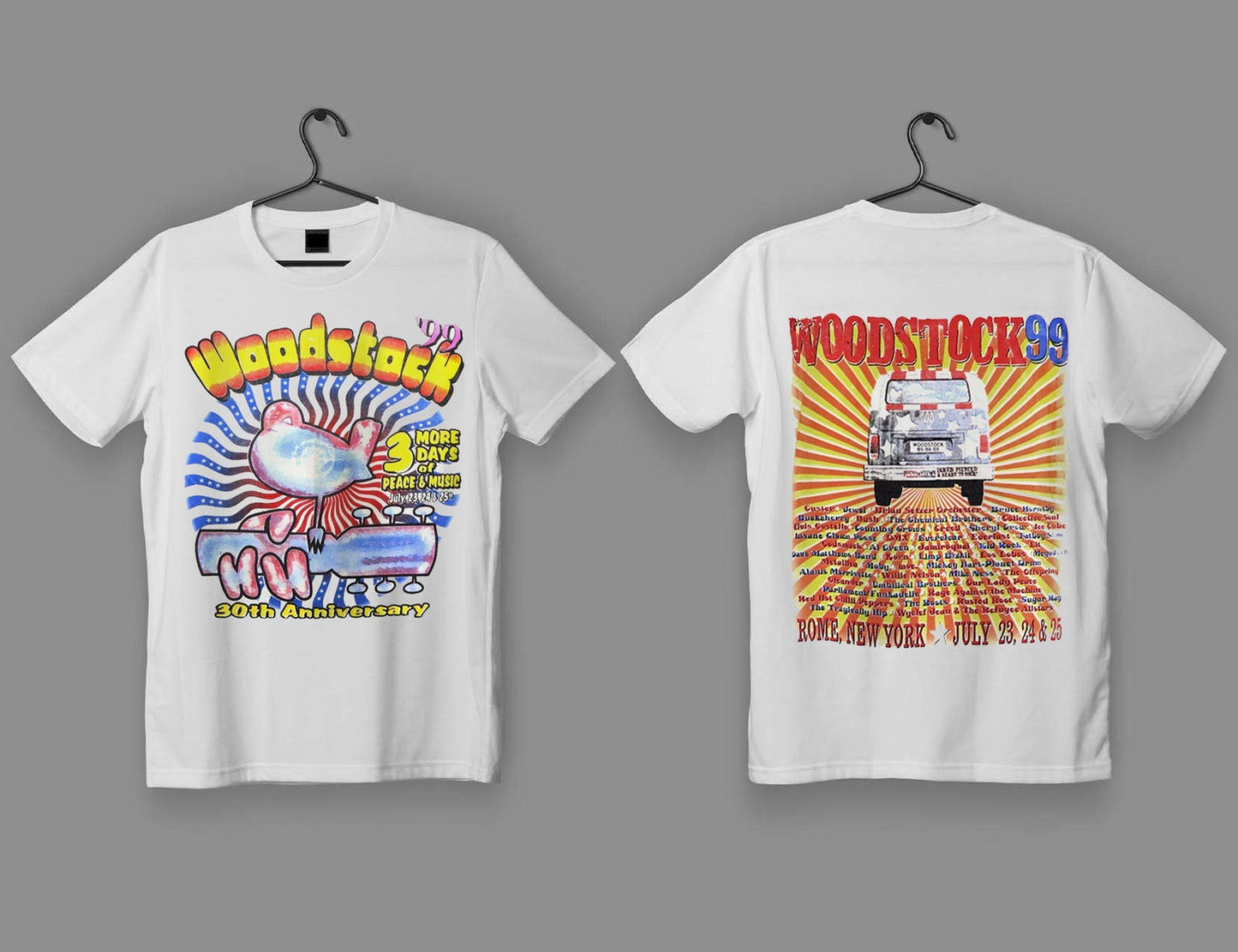 Vintage Woodstock 99 Shirt, Woodstock 30th Anniversary Shirt, Trainwreck Woodstock 99 T-Shirt