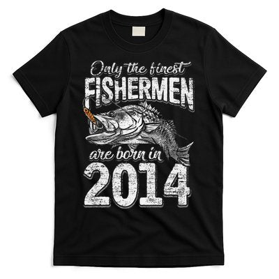 7 Years Old Fisherman Born In 2014 Fisherman 7th Birthday T-Shirt