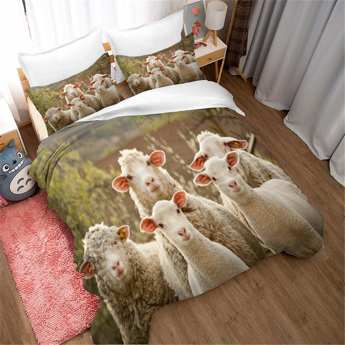 3D Animal Sheep Quilt Cover Set Bedding Set Duvet Cover Pillowcases 27