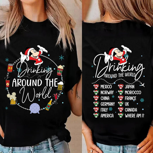 Drinking Around The World Christmas Shirts