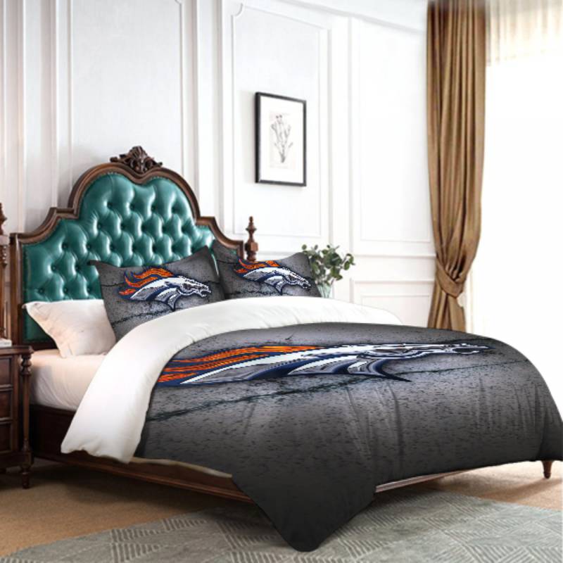 NFL Denver Broncos Grey Bedding Set
