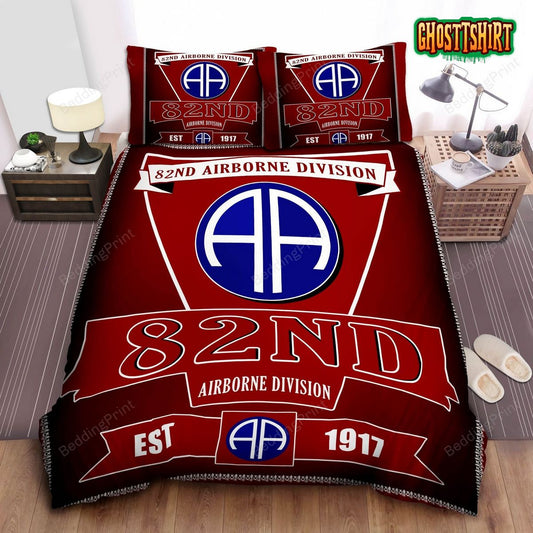 82nd Airborne Division Bed Sheets Spread Duvet Cover Bedding Set