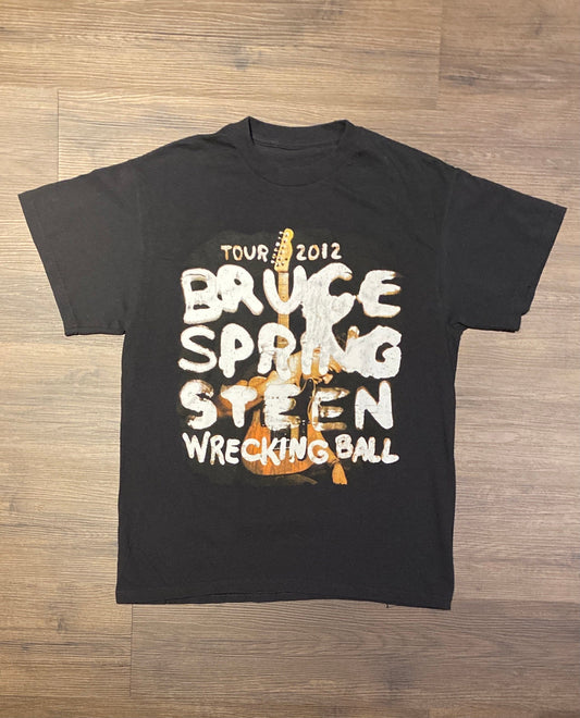 Bruce Springsteen Wrecking Ball Tour 2012 Graphic Tee | Size Large | Vintage 2000s Music Rock Band Black T-Shirt