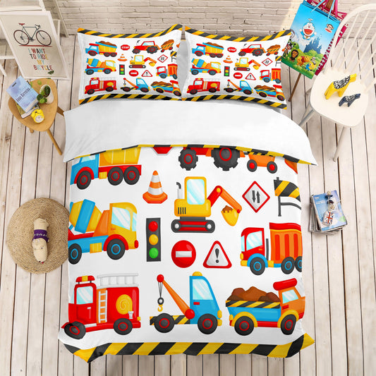 3D Cartoon  Toy Car Quilt Cover Set Bedding Set Pillowcases 83