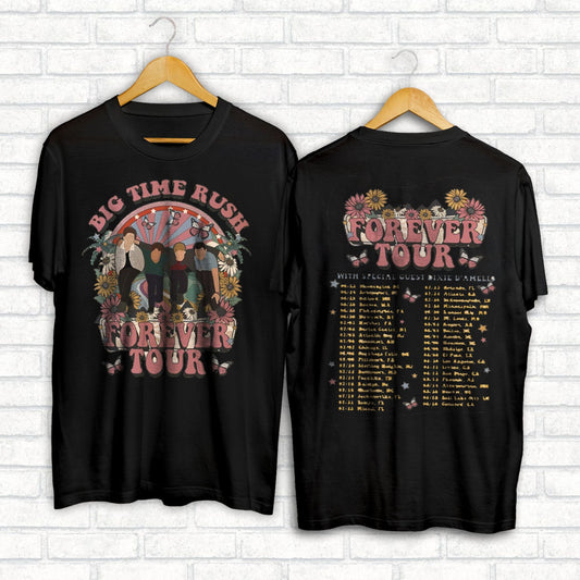 BTR 2 Sides Shirt Rush Tour Tee, Vintage 90s Rap Tees