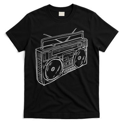 80s & 90s Old School Music Hip Hop Beatbox Boombox T-Shirt
