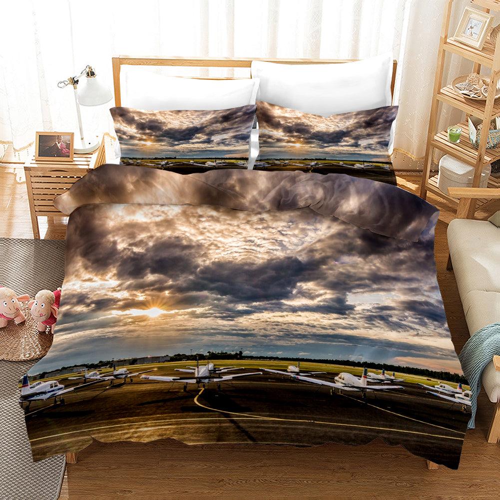 3D Aircraft White Cloud Quilt Cover Set Bedding Set Pillowcases 240