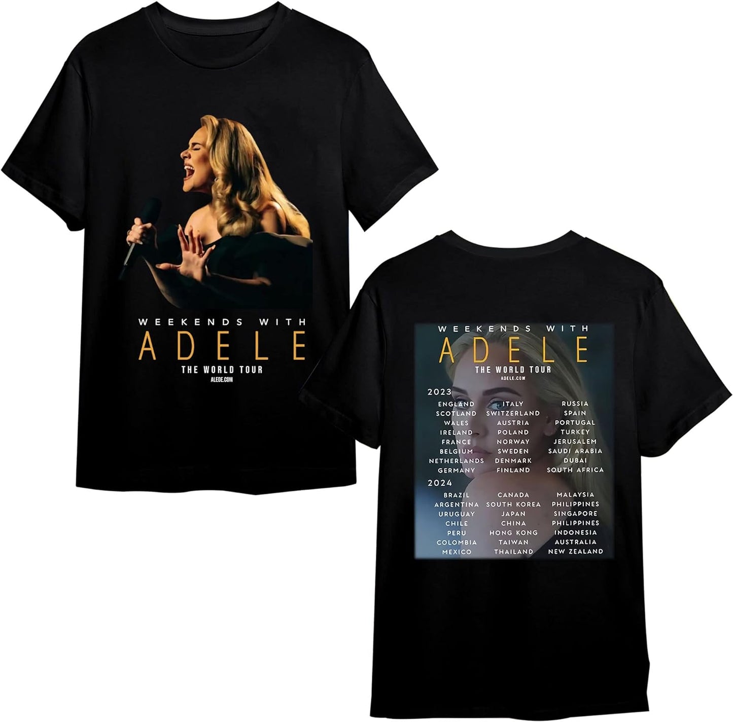 The Weekends With Adele The World Tour 2023-2024 T-Shirt, The Weekend With Adele 2023 T-Shirt