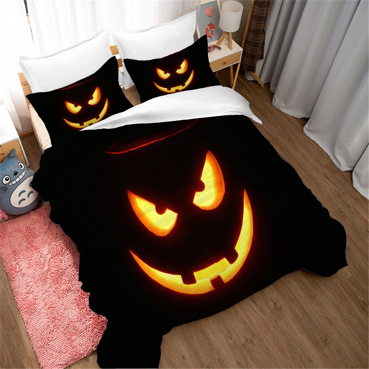 3D Cartoon Halloween Quilt Cover Set Bedding Set Duvet Cover Pillowcases WJ 1637